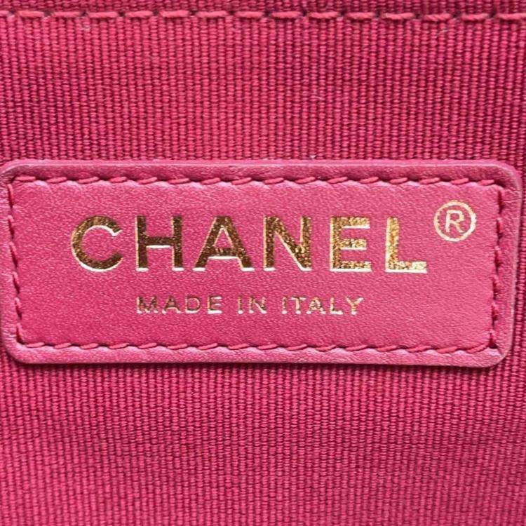 Pre Owned Chanel Black Lambskin Leather  Deauville Tote Bag