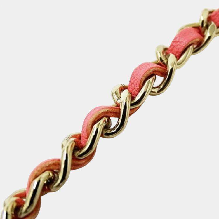 Pre Owned Chanel Pink Quilted Leather CC In Love Shoulder Bag