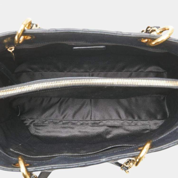 Pre Owned Chanel Black  Caviar Leather GST Tote Bag
