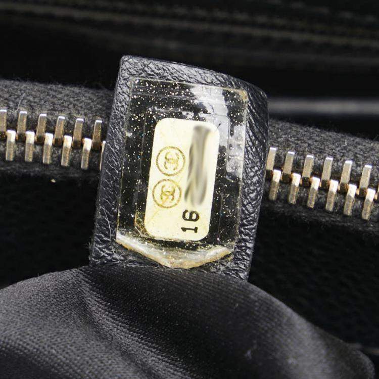 Pre Owned Chanel Black  Caviar Leather GST Tote Bag