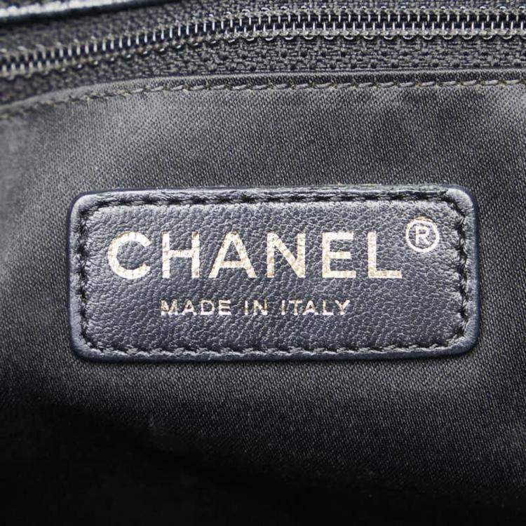 Pre Owned Chanel Black  Caviar Leather GST Tote Bag