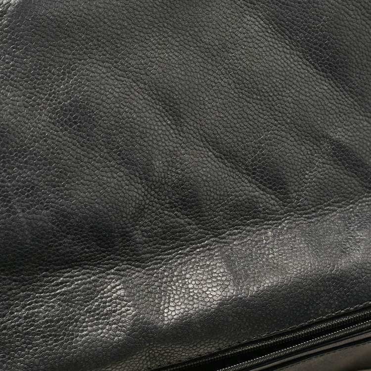 Pre Owned Chanel Black Quilted Leather Maxi Classic Single Flap Bag