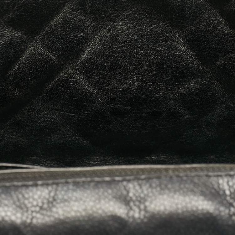 Pre Owned Chanel Black Quilted Leather Maxi Classic Single Flap Bag