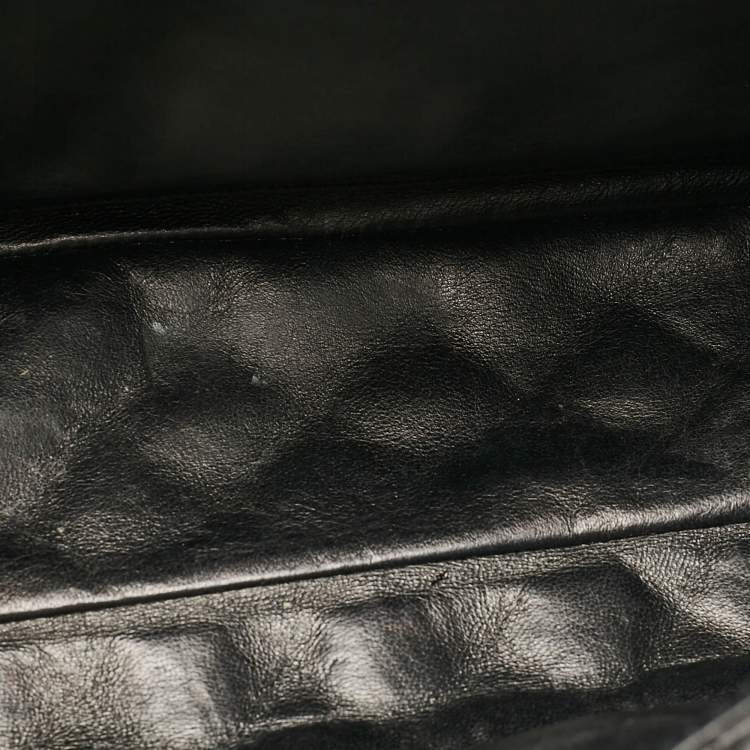 Pre Owned Chanel Black Quilted Leather Maxi Classic Single Flap Bag