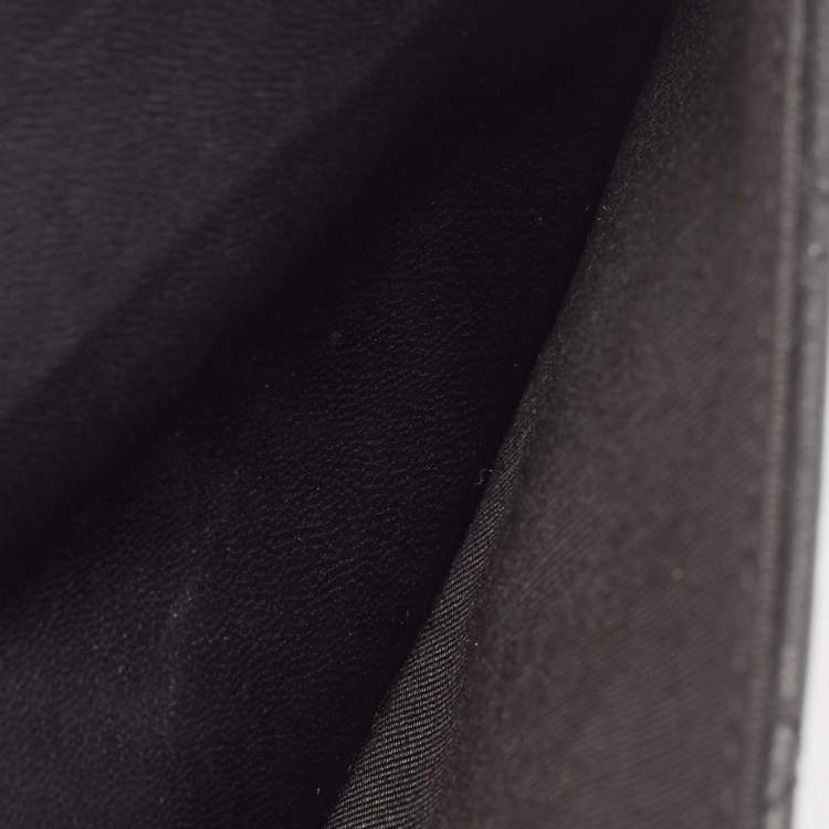 Pre Owned Chanel Black Quilted Leather CC Wallet On Chain