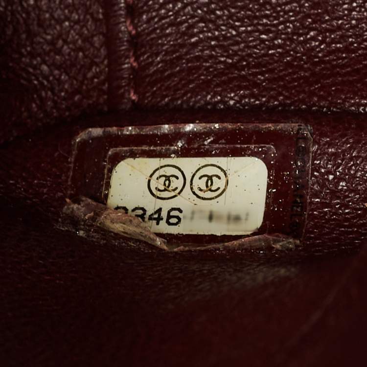 Pre Owned Chanel Red Quilted Caviar Leather Large Business Affinity Flap Bag 
