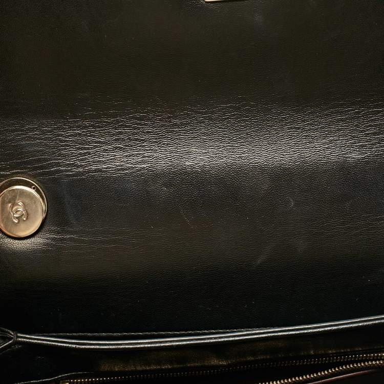 Pre Owned Chanel Black Quilted Leather Small Trendy CC Top Handle Bag