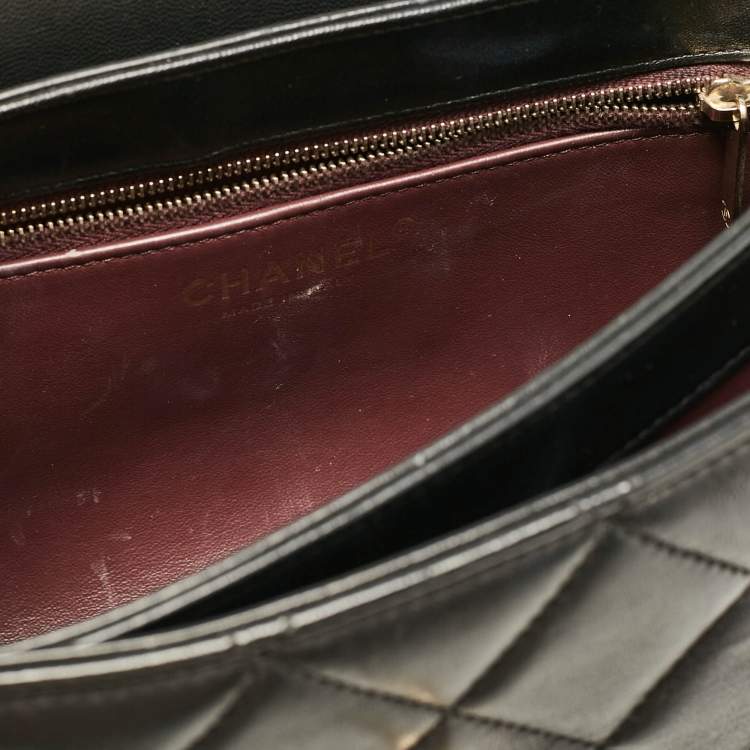 Pre Owned Chanel Black Quilted Leather Small Trendy CC Top Handle Bag