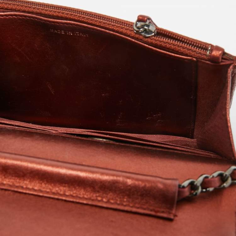 Pre Owned Chanel Bronze Lizard CC Wallet on Chain