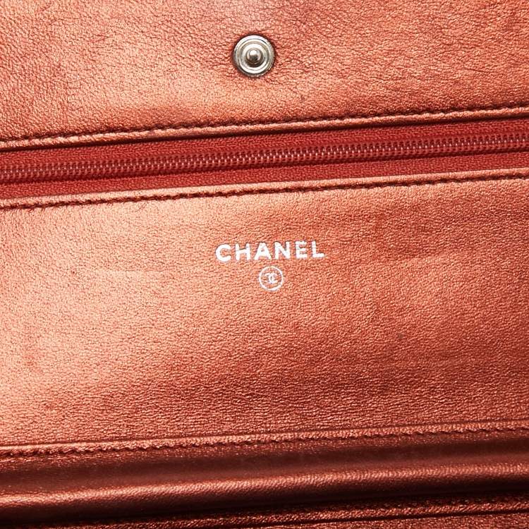 Pre Owned Chanel Bronze Lizard CC Wallet on Chain