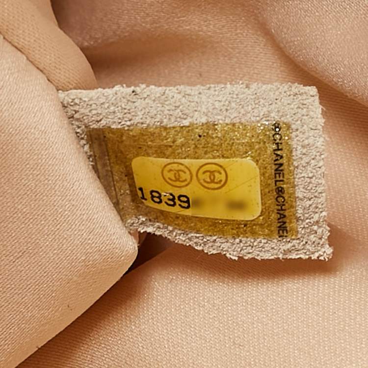 Pre Owned Chanel Beige Quilted Caviar Leather Grand Shopper Tote