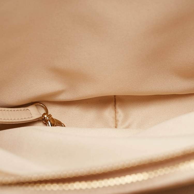 Pre Owned Chanel Beige Quilted Caviar Leather Grand Shopper Tote