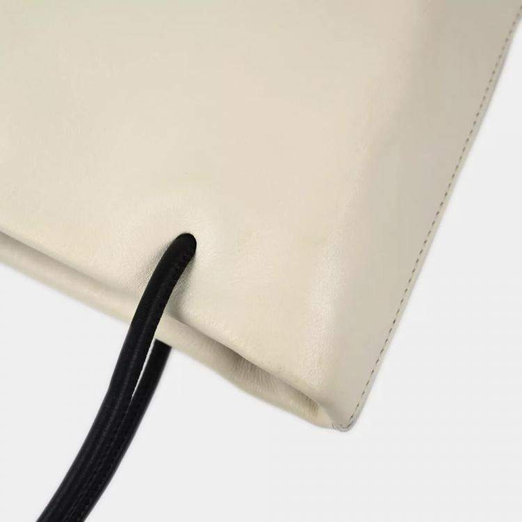 Pre Owned Chanel White Calfskin Essential Tote Bag