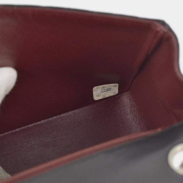 Pre Owned Chanel Black Lambskin Leather Medium Classic Single Flap Bag