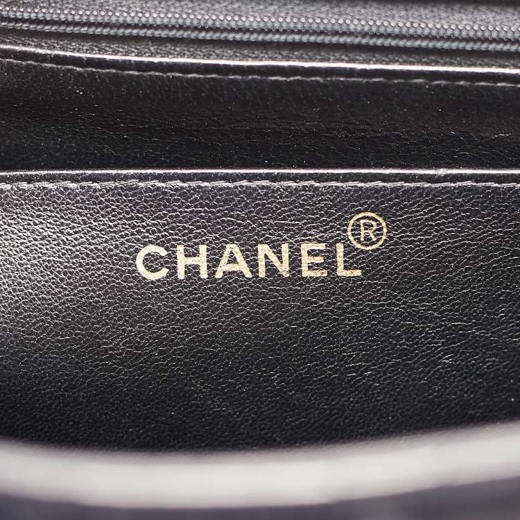 Pre Owned Chanel Black Quilted Leather Jumbo CC Flap Bag