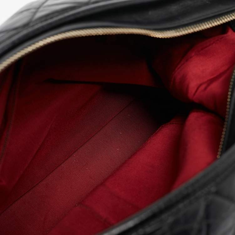 Pre Owned Chanel Black Quilted Aged Leather Large Gabrielle Hobo