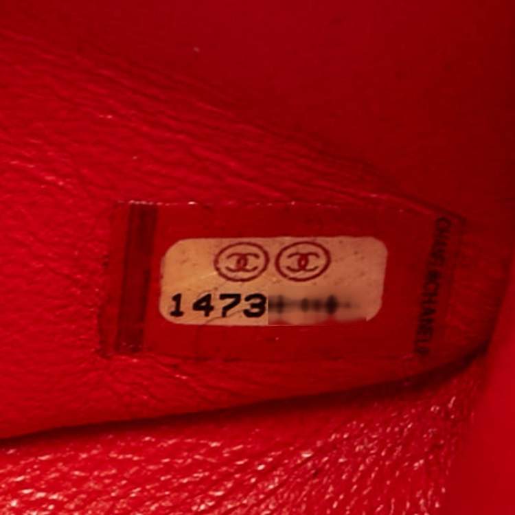 Pre Owned Chanel Orange Quilted Patent Leather 226 Reissue 2.55 Flap Bag