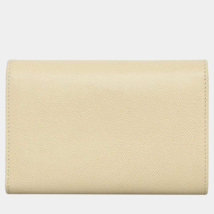 Pre Owned Chanel Beige CC Flap Long Wallet