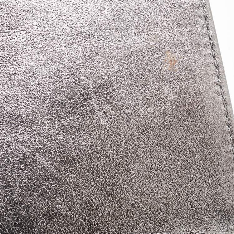 Pre Owned Chanel Metallic Coco Embossed Leather Mini Square Flap Bag