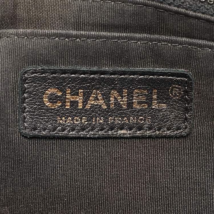 Pre Owned Chanel Black Diamond Stitched Suede Lovely Chains Flap Bag