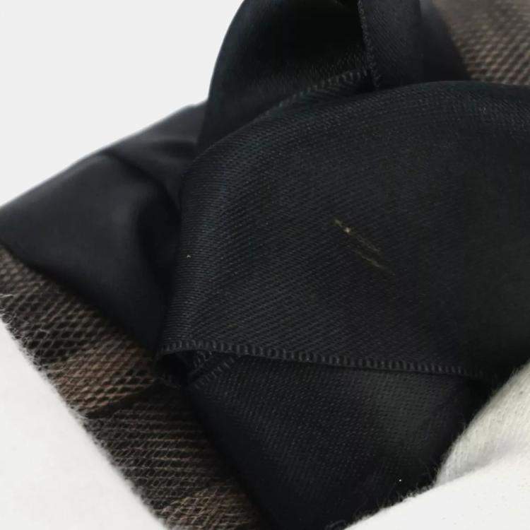 Pre Owned Chanel Black Satin Bow Shoulder Bag