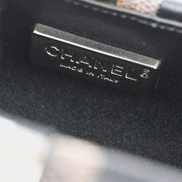 Pre Owned Chanel Black Satin Bow Shoulder Bag