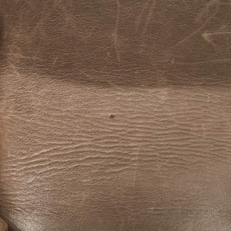 Pre Owned Chanel Beige Double Stitch Quilted Leather Small Boy Flap Bag