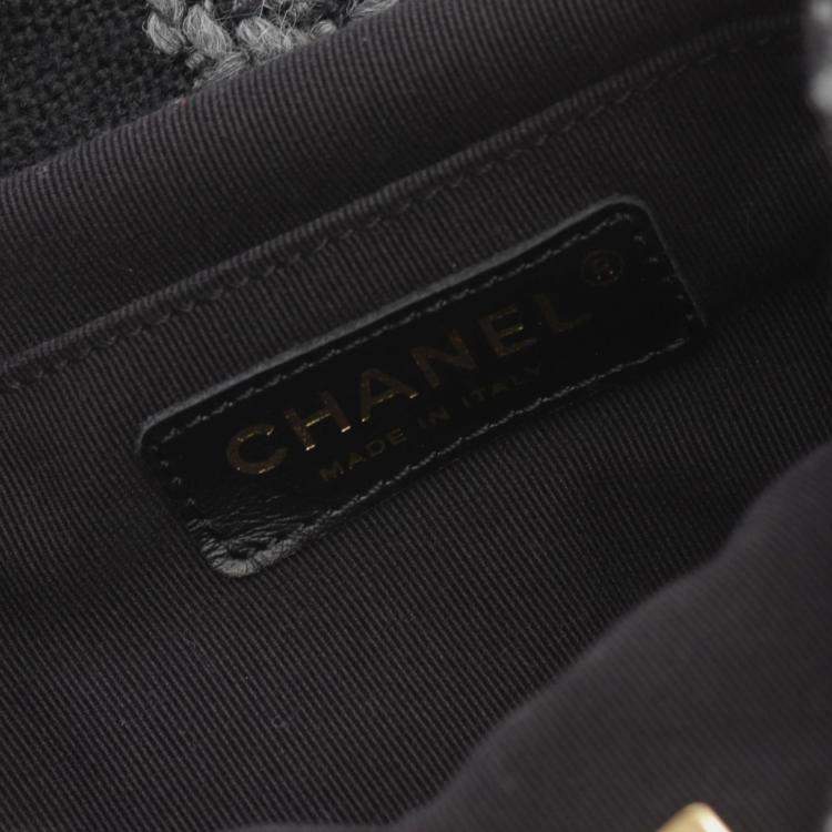 مملوكة مسبقًا Chanel Black Grey Fabric Coco Mark Backpack
