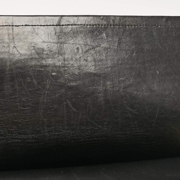 Pre Owned Chanel Black Quilted Leather Maxi Classic Double Flap Bag