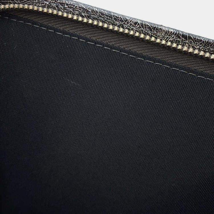 Pre Owned Chanel  Silver/Black Cc Logo Turnlock Chain Leather Shoulder Bag