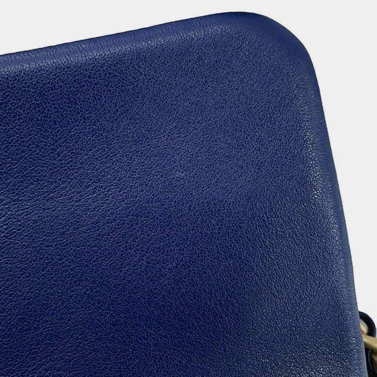 Pre Owned Chanel Blue Lambskin Leather 19 Flap Chain Shoulder Bag
