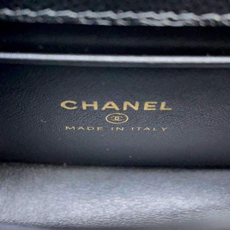 Pre Owned Chanel Black Caviar Leather Coco Handle Bag 