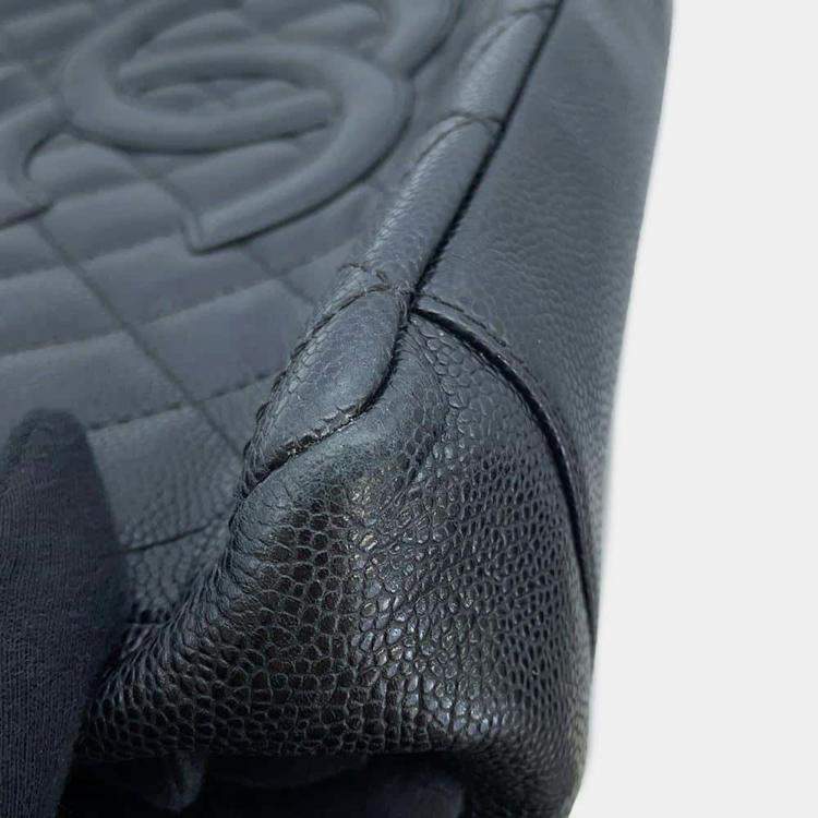 Pre Owned Chanel Black Caviar Leather GST Tote Bag
