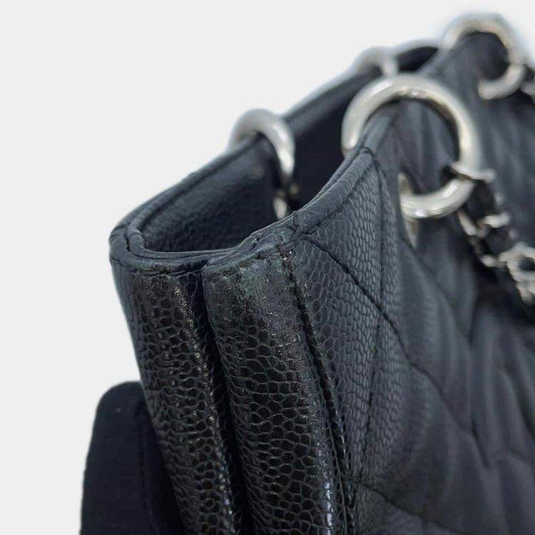 Pre Owned Chanel Black Caviar Leather GST Tote Bag