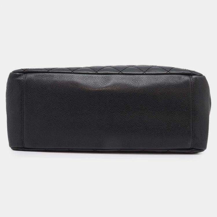 Pre Owned Chanel Black Caviar Leather GST Tote Bag