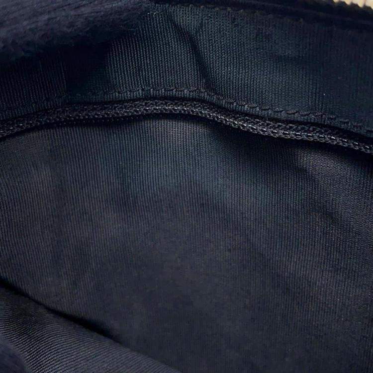 Pre Owned Chanel Black Caviar Leather One Belt Cc Logo Semi Shoulder Bag 