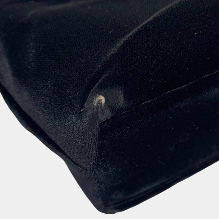 Pre Owned Chanel Black Velvet Turnlock Handbag