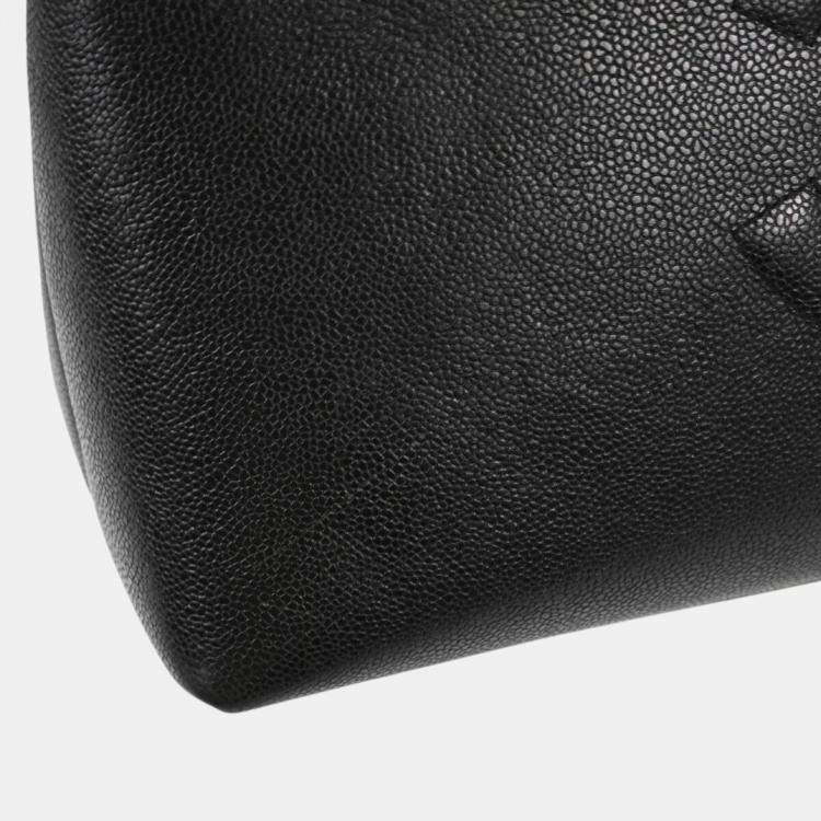 Pre Owned Chanel Black Leather Chain Tote Bag 