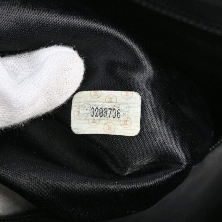 Pre Owned Chanel Black Leather Chain Tote Bag 