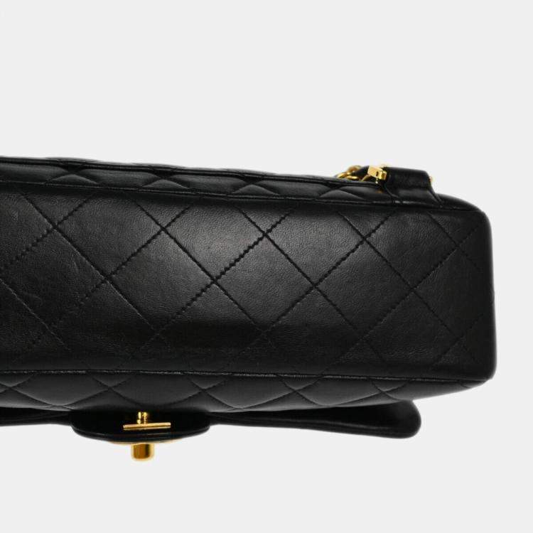 Pre Owned Chanel Black Lambskin Leather Backpack