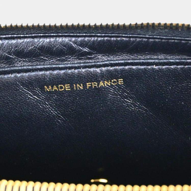 Pre Owned Chanel Black Lambskin Leather Backpack