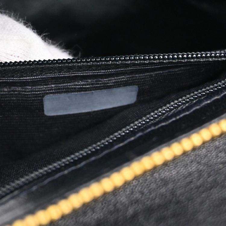 Pre Owned Chanel Black Lambskin Leather Backpack