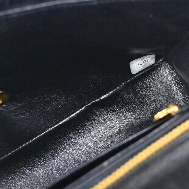 Pre Owned Chanel Black Lambskin Leather Backpack