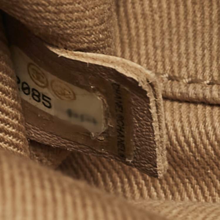 Pre Owned Chanel Beige Canvas Deauville Bowler Bag
