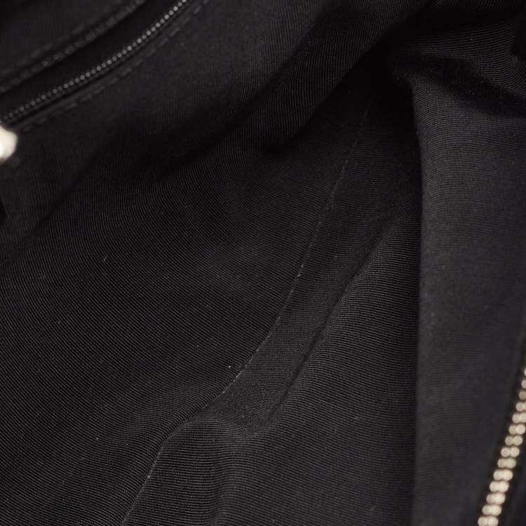 Pre Owned Chanel Black Quilted Patent Leather Large Boy Shopper Tote