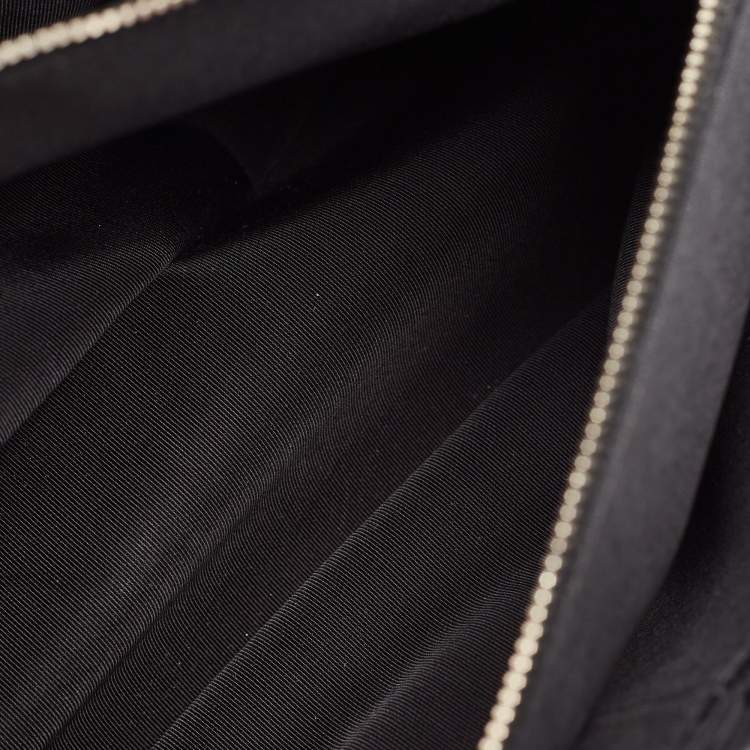 Pre Owned Chanel Black Quilted Patent Leather Large Boy Shopper Tote