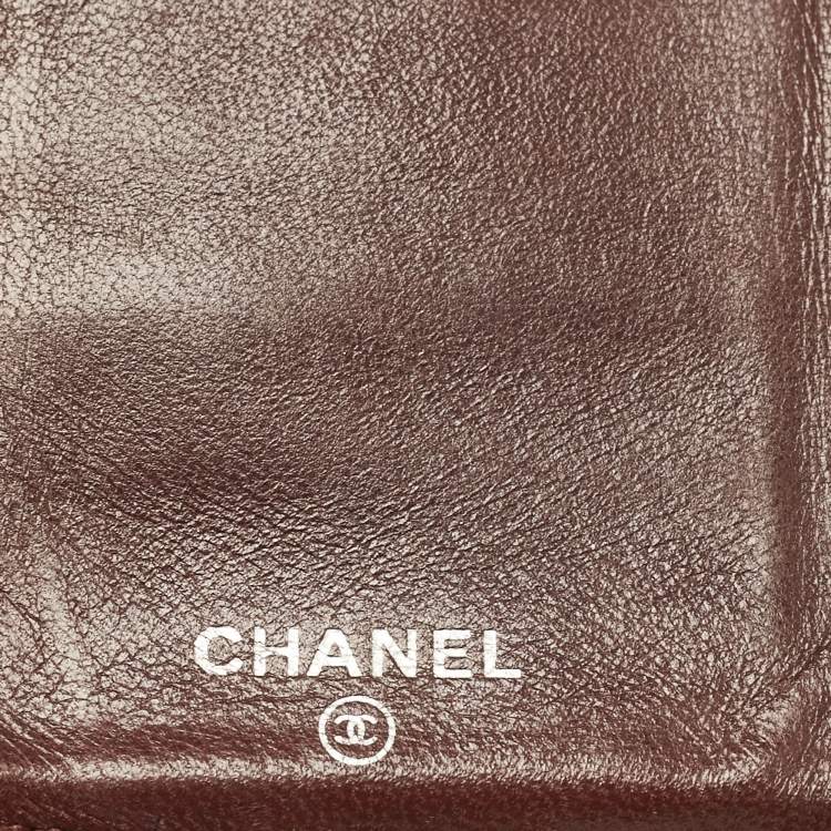 Pre Owned Chanel Black Quilted Leather L Yen Wallet