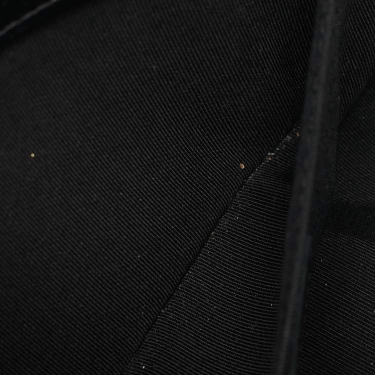 Pre Owned Chanel Black Textured Leather Small Boy Flap Bag