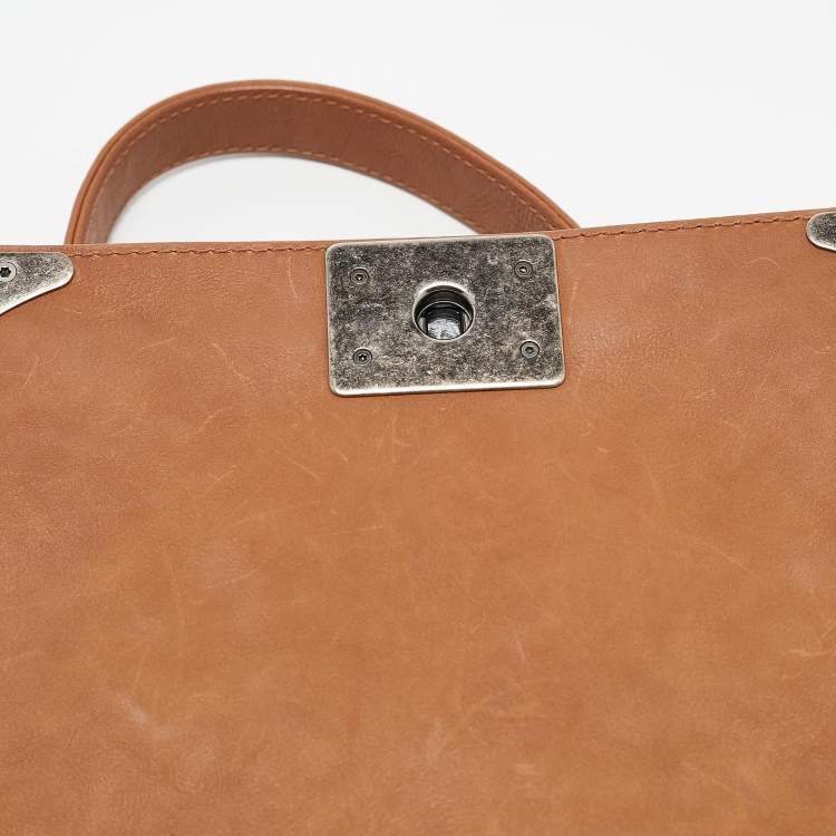 Pre Owned Chanel Brown Quilted Leather Medium Paris Dallas Boy Flap Bag