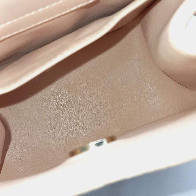 Pre Owned Chanel Beige Leather Classic Mini Bucket Bag